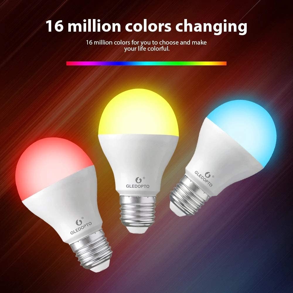 2 x GLEDopto Zigbee instelbare E27 LED Spot RGBCCT 6 watt (2000K-6500K) Start kit