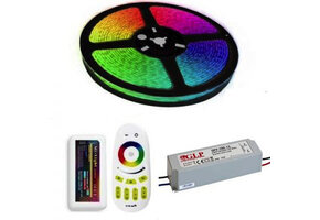 24 volt 19,2 watt LED strip RGB + Warm Wit 10 300 LED 5 meter PRO SET