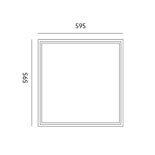 LED paneel - Koud wit - 6000 kelvin - 60x60 cm