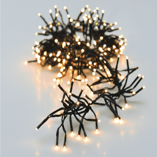 Cluster kerstverlichting warm wit 768 LED 5,5 meter - 8 functies timer & dim functie – IP44 voor binnen en buiten LUKSUS