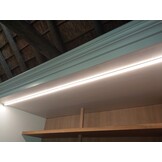 PO15 ultraplat LED opbouwprofiel met ronde afdekkap - Geanodiseerd aluminium - afdekking naar keuze
