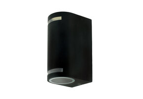 LED updown wandlamp voor buiten - zwart 90 x 150mm - GU10 - 1902UPDOWNZWART