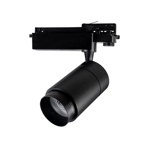 3-fase dimbare rail spot 3000k instelbare graden bundel zwart 30W 15-60°