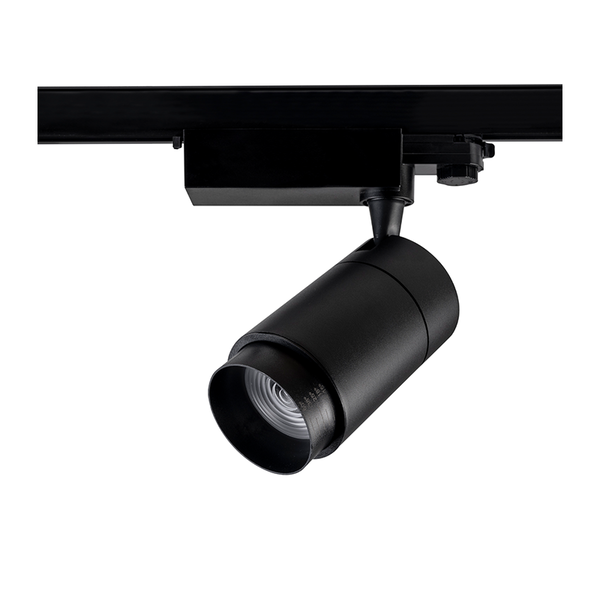 3-fase dimbare rail spot 3000k instelbare graden bundel zwart 30W 15-60°