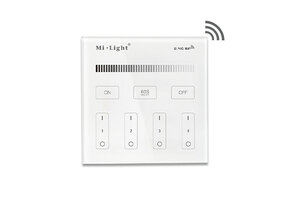 Enkel kleurige LED wanddimmer - Draadloos