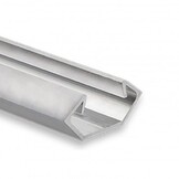 Aluminium LED hoekprofiel met opaal klikcover 25,45mm x 11,25mm - C23.2Alu