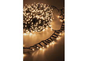 16 meter Cluster Kerstverlichting - 800 LED - warm wit met 8 lichtstanden