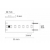 PRO LED strip 24 volt blauw 15W 2000lm 280LED p/m IP20 - 5 meter