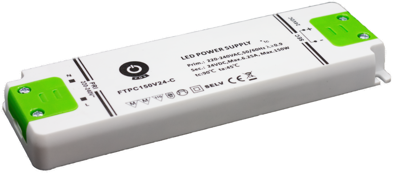 LED voeding 150 watt 24 volt 6.25 ampere - IP20 - compact - FTPC150V24-C