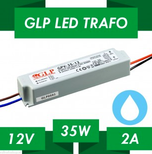 LED driver 35 watt 12 volt 3 Ampère – IP67 waterdicht – 5901885203980 - GLP GPV-35-12