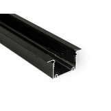 PHIL recessed C10 LED profiel 2 meter - Zwart gelakt RAL 9005