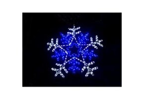 LED sneeuwvlokken verlichting koud wit & blauw 9 meter LED lampjes - waterdicht