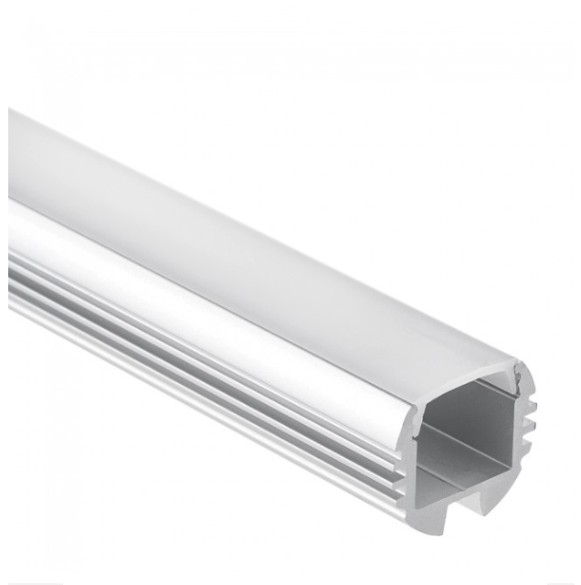 Rond LED strip profiel 2 meter met cover 18,73 mm x 15,32 mm 09.1ALU