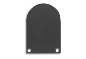 2 x LED strip profiel eindkapjes inclusief schroeven PN6V2.C4 - ZWART - afdekking naar keuze