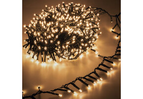Cluster Kerstverlichting - extra warm wit - 20 meter – 1000 LED