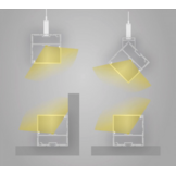 PL3 LED inbouwprofiel - Geanodiseerd aluminium - afdekking naar keuze