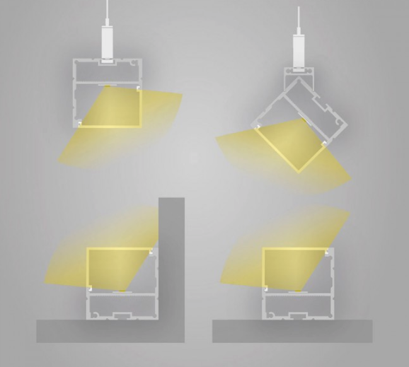 LED hoekprofiel 2 meter met afdekking 40,10 mm x 40,10 mm - CXL19.03ALU