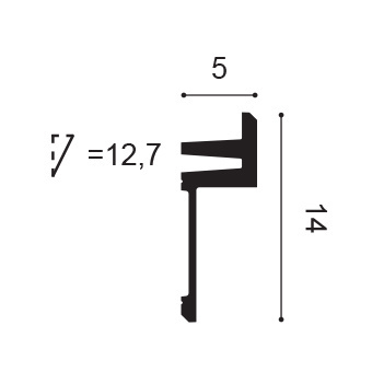 LED sierlijst 2 meter - C382WIT - 14 x 5 CM