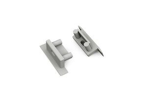 BEGTIN12 J/S eindkap met kabeldoorvoer - Geanodiseerd aluminium