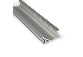LED inbouw profiel 2 meter inclusief opaal / melkwit 53 mm x 13,5 mm F8ALU
