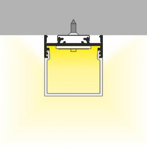 LED profiel 2 meter met afdekking 33,40 mm x 33,40 mm - PN33ALU.C3 - 2 meter