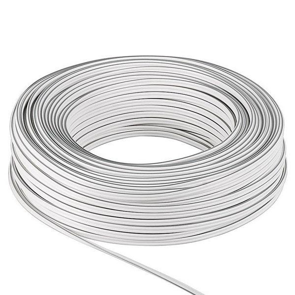 LED strip aansluitkabel 2-polig, YZWL 2×0,75mm - 100 meter rol - wit