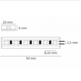 PRO waterdichte RGB LED strip 12W 1160LM 120LD p/m IP67 24vdc - 10 meter