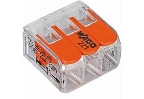 Lasklem voor 3 kabes - 3 draads - kabel splitter - WAGO