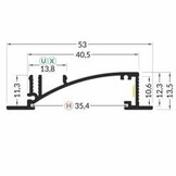 FLAT8 H/UX LED profiel 3 meter - 8 mm hoog - Geanodiseerd aluminium