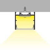 Wit LED XL profiel 2 meter met lage cover 33,4mm x 29,6mm - XL11WIT
