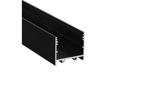 Zwart LED XL profiel 4 meter met lage cover 33,4mm x 29,6mm - XL11ZWART
