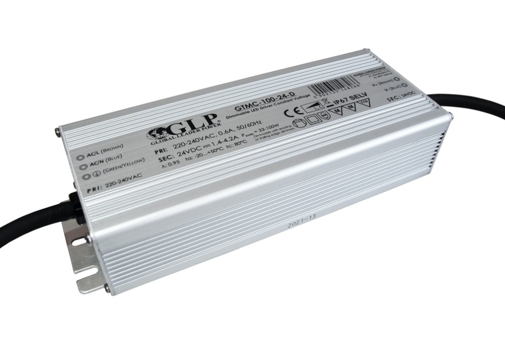 LED voeding 24v 100w fase afsnijding dimbaar - IP67