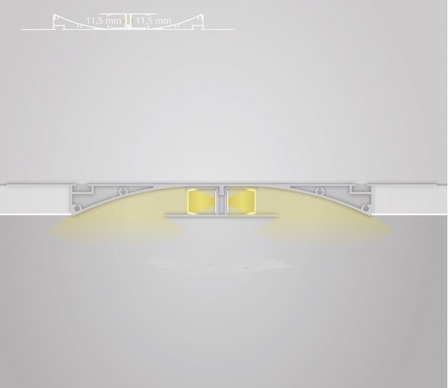 LED gips profiel 2 meter 33 mm x 16,8 mm GIPS11ZWART