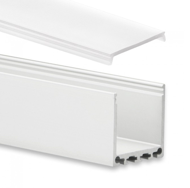 Sample LED strip profiel PN6V2-WIT - afdekking naar keuze