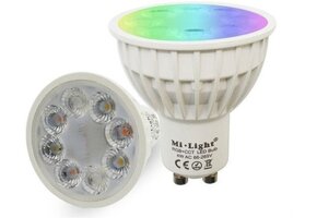 Instelbare GU10 LED Spot RGB+CCT (RGBCCT & 2700K-6500K)