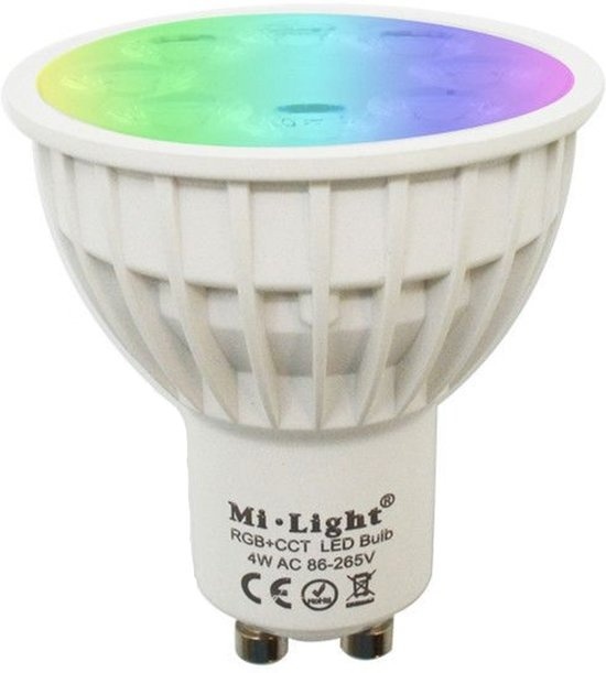 Instelbare GU10 LED Spot RGB+CCT (RGBCCT & 2700K-6500K)