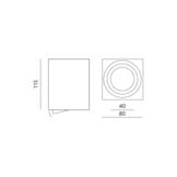 Opbouw armatuur - WIT-37L - kantelbaar