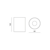 Opbouwspot zwart Ø 80 / 100mm - GU10 - inclusief 3 kleuren binnenringen 1903ZWART TRIO