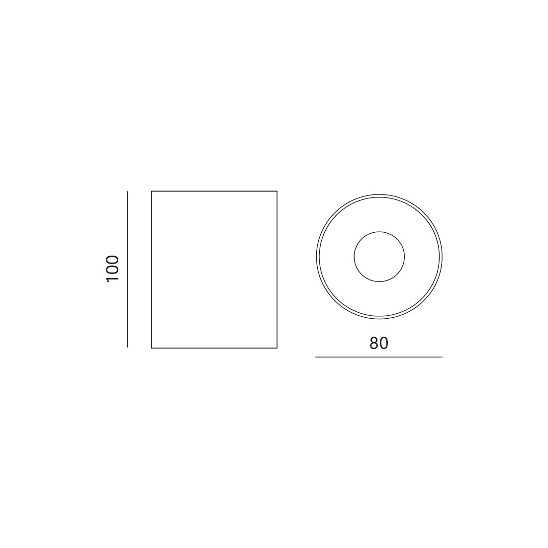 Opbouwspot zwart Ø 80 / 100mm - GU10 - inclusief 3 kleuren binnenringen 1903ZWART TRIO