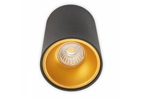 Opbouwspot zwart Ø 97 x 140mm - GU10 - 1811ZWARTGOUD KIVI