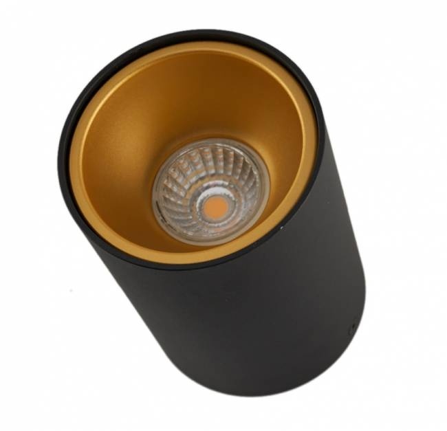 Opbouwspot zwart Ø 97 x 140mm - GU10 - 1811ZWARTGOUD KIVI