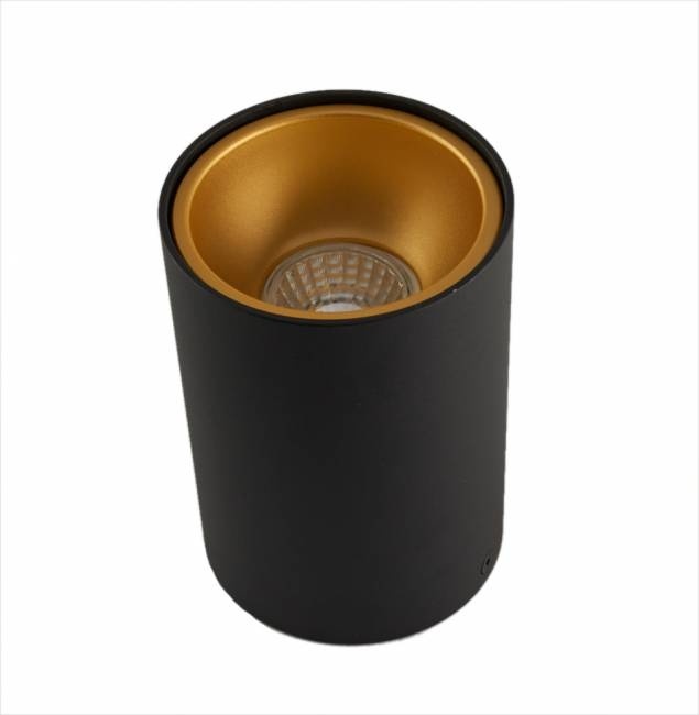 Opbouwspot zwart Ø 97 x 140mm - GU10 - 1811ZWARTGOUD KIVI