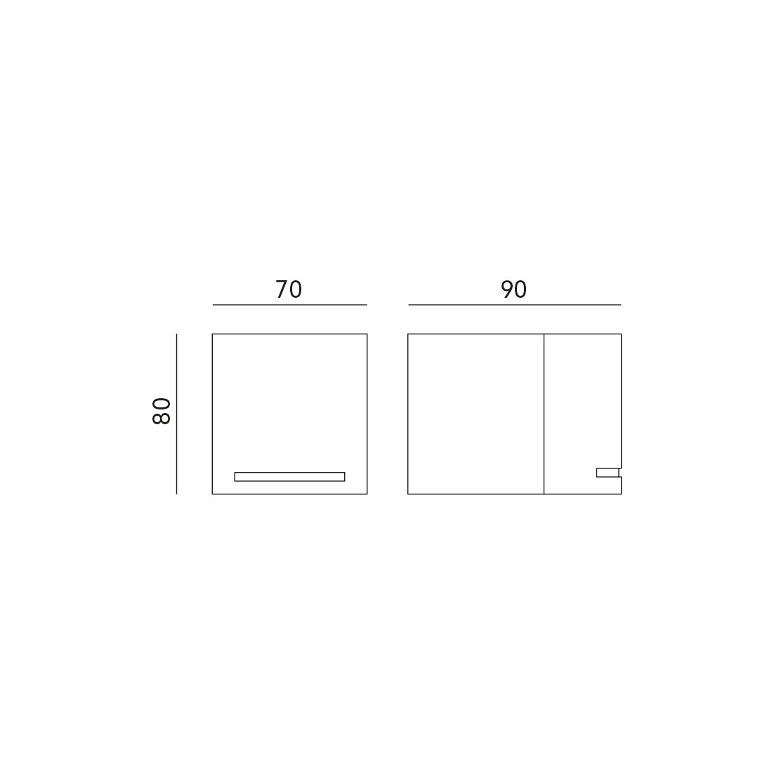 LED wandlamp voor buiten - grijs 70 x 80mm - GU10 - 1902DOWNGRIJS