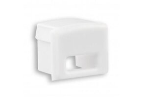 06WIT eindkapje met kabeldoorvoer