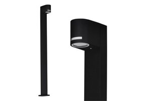 Staande half ronde LED lamp voor buiten - zwart 100cm x 15cm - GU10 - QUAZAR14 ZWART