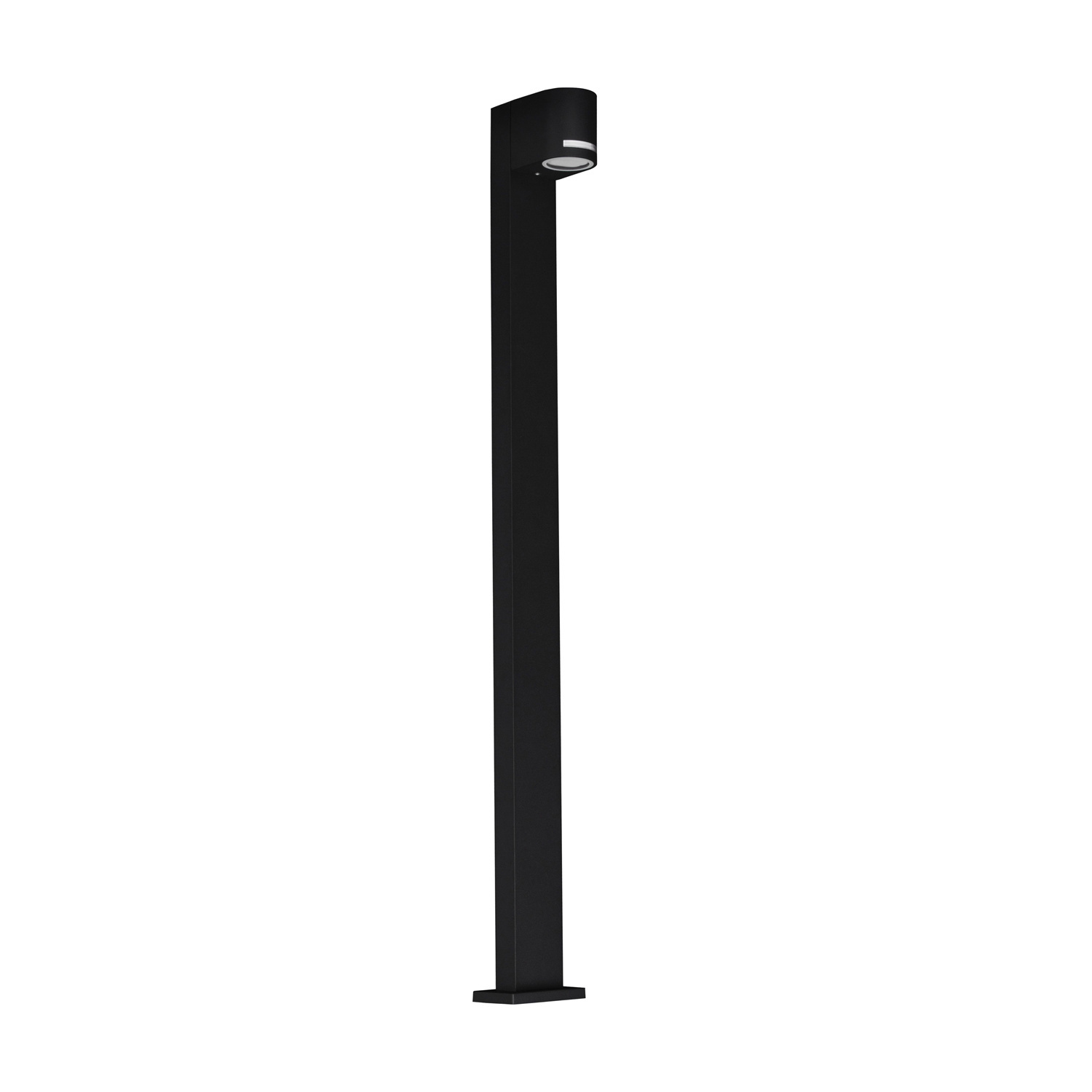 Staande half ronde LED lamp voor buiten - zwart 100cm x 15cm - GU10 - QUAZAR14 ZWART