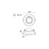 Opbouw armatuur - kantelbaar - KOMA ZWART