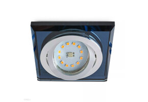 Kantelbare luxe LED spot behuizing - OH51 transparant zwart met zilver