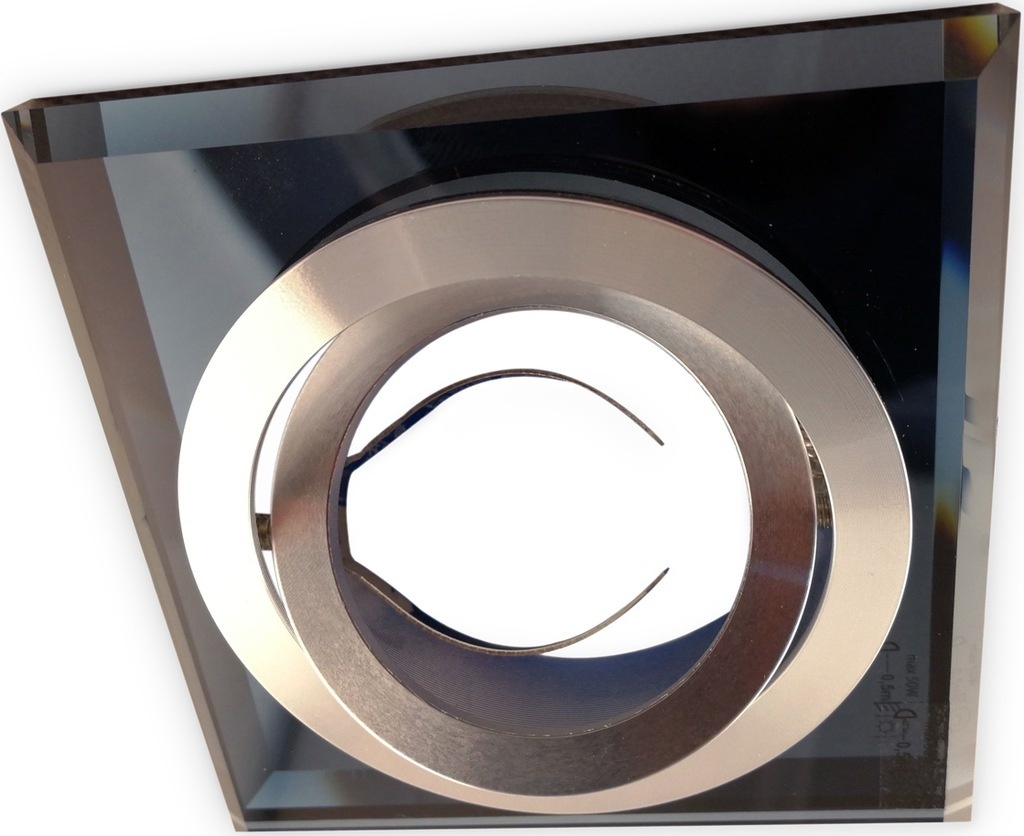 Kantelbare luxe LED spot behuizing - OH51 transparant zwart met zilver