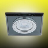 Kantelbare luxe LED spot behuizing - OH51 transparant zwart met zilver
